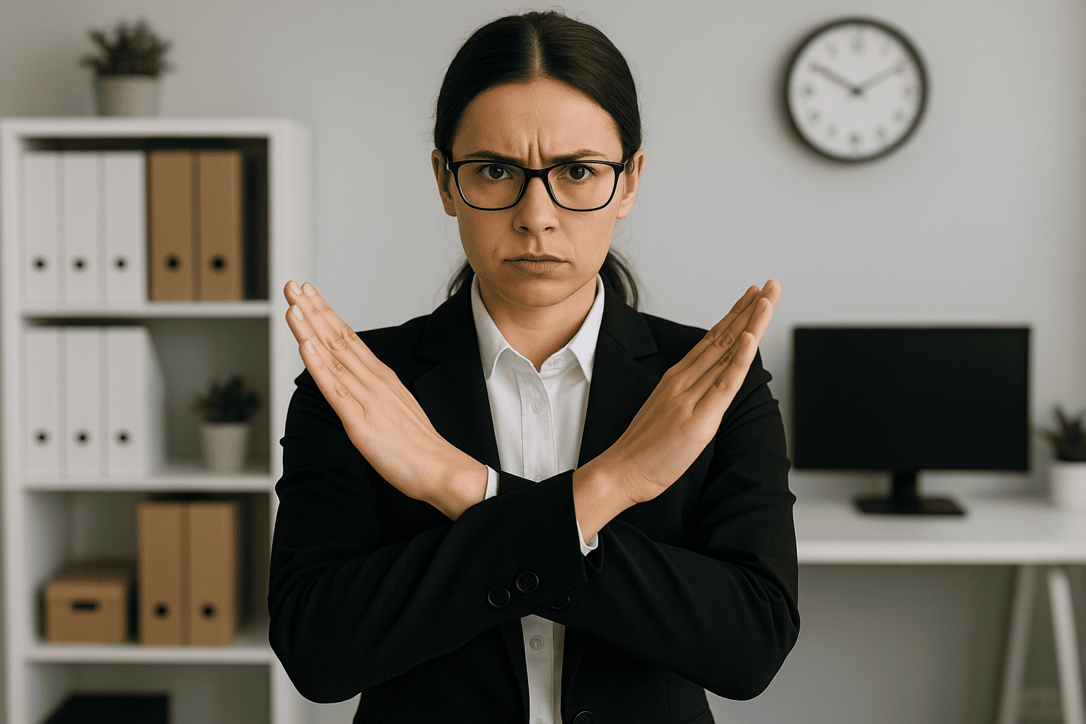 Responsable en entreprise qui pose une interdiction